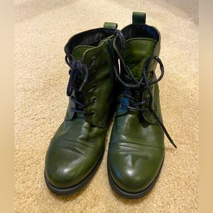 Green Leather shoes